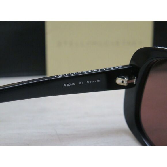 Stella McCartney SC0092S 001 Women's Black/Silver Mirror Lens Sunglasses - Picture 8 of 12